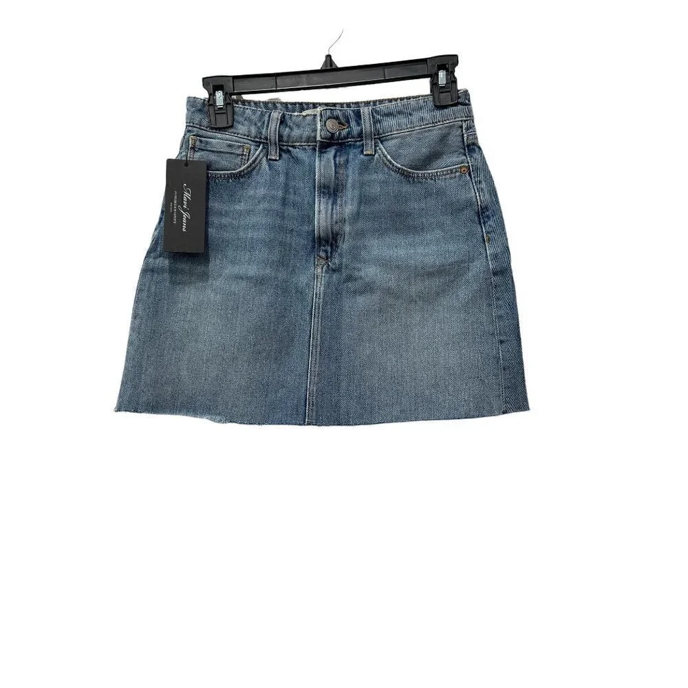 NWT MAVI JEANS Lindsay Cutoff Raw Hem Denim Miniskirt Indigo Size XS MSRP $88